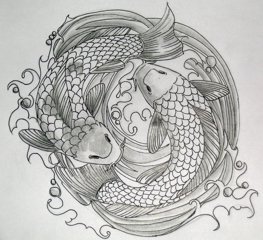 Japanese Koi Fish Tattoo Drawings