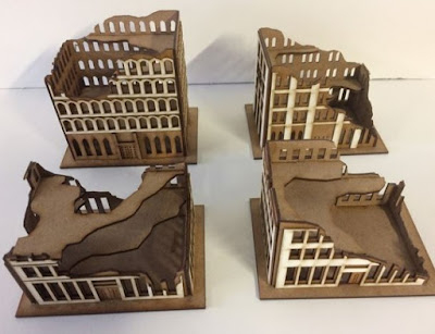 10mm City Block Ruins Kits Set of 4 A-E