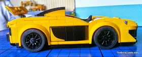 LEGO hybrid supercar McLaren P1 side view of door and stickers