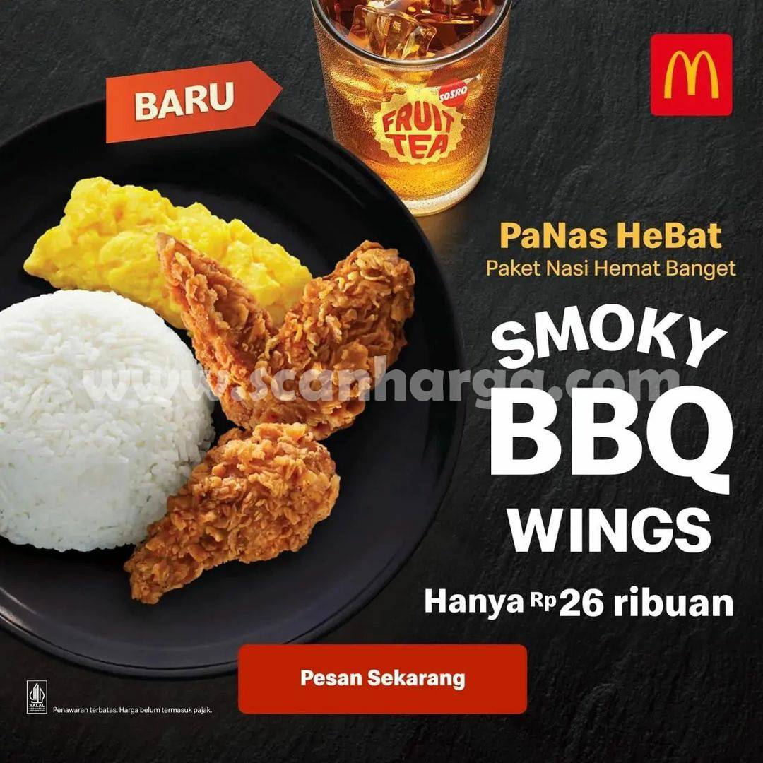 BARU! McDonalds PaNas HeBat Smoky Wings BBQ – Harga Spesial Cuma 26Ribu-an