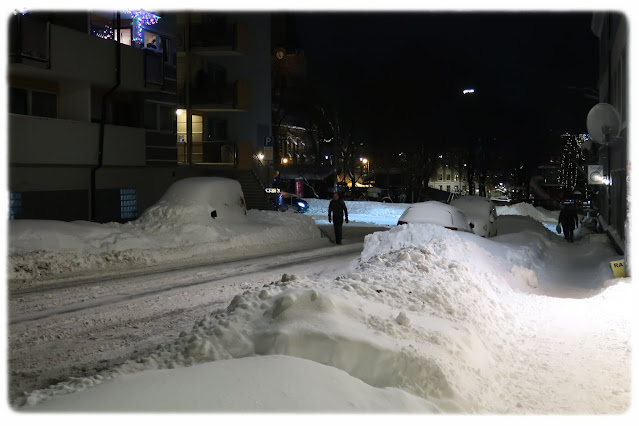 Mye snø i Gøteborggata på Rodeløkka i Oslo.,