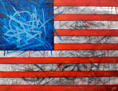 ART OF Graffiti, Graffiti waving American flag graphics