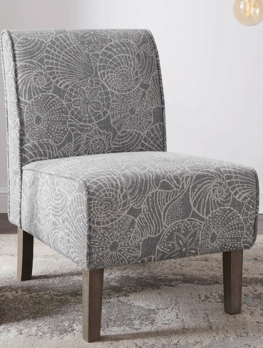 Gray Slipper Chair Shell Fabric