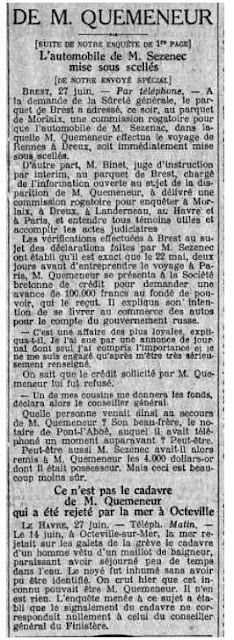 Article Le Matin 28 juin 1923