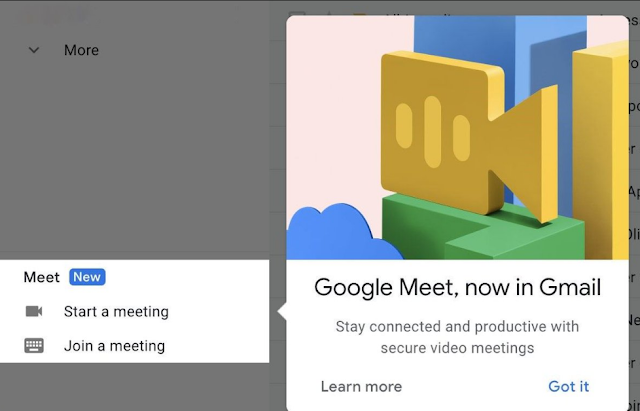 كيفية إخفاء إختصار خدمة مكالمات الفيديو Meet في Gmail