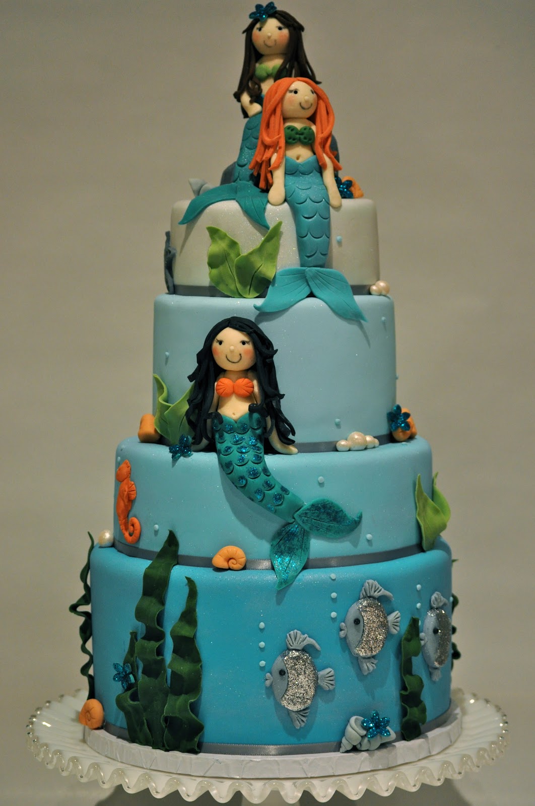 Mermaid Cake | blue cupcake