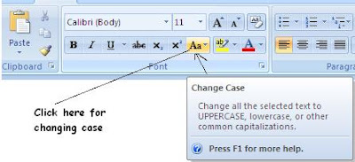 MS Word 2007 Change Case How To