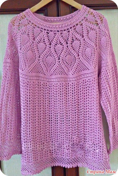 Pink Crochet Blouse | Free Pattern