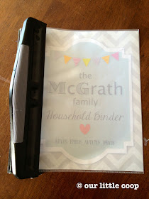 household binder family organizer 