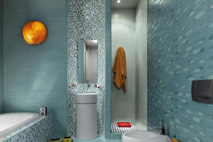 Desain Kamar Mandi Modern dengan Shower