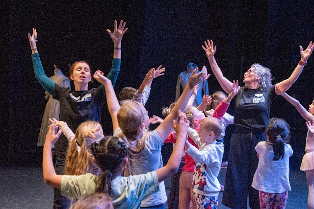 Photo of ballet class with children