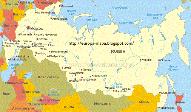 Resultat d'imatges de mapa rusia fisica