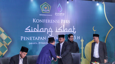 Berita Foto: Suasana Penetapan Sidang Isbat 1 Syawal 1445 H