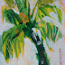 Tiny Palm No. 7, Acrylic on Watercolor Paper