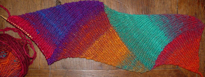 ribbed diagonal multi-directional scarf