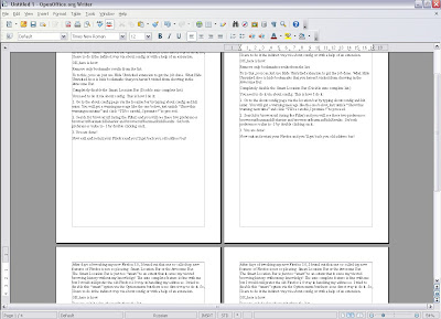 OpenOffice.org 3 Writer Multipage View