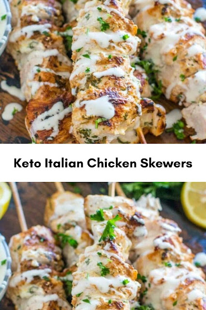 Keto Italian Chicken Skewers