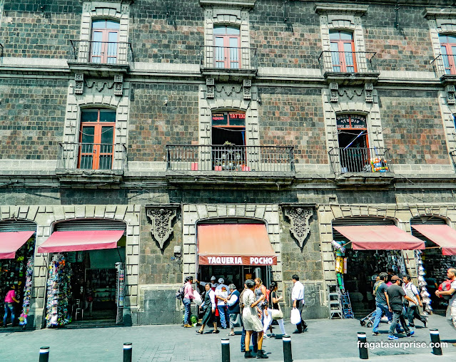 Casarão colonial no Centro Histórico da Cidade do México