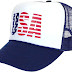 American Flag Patriotic USA Classic 5 Panel Mesh Snap Back Trucker Hat