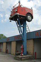 fire truck on pole