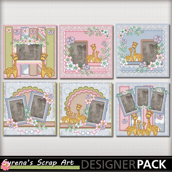  DIgital Scrapbook album template