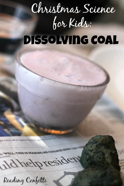 Have some Christmas science fun with lumps of coal that fizzle and dissolve