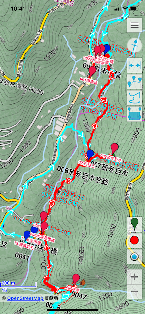 迷糊步道福山古道航跡圖