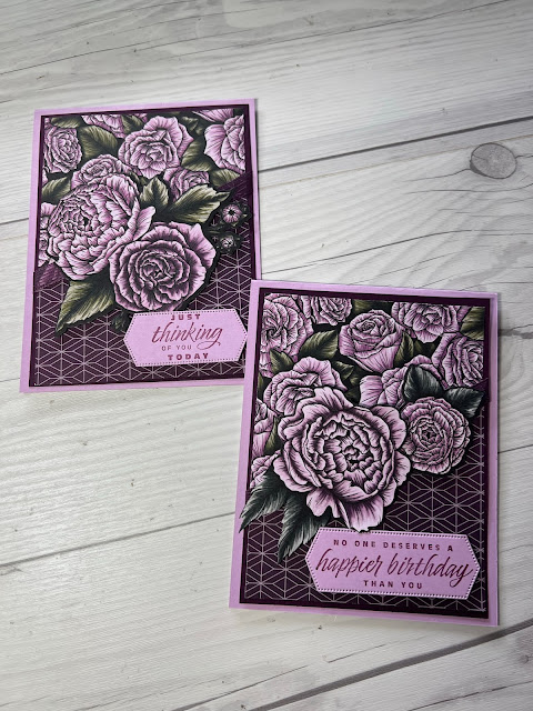 Floral Greeting cards using Favored Flowers Designer Series paper from Stampin' Up!