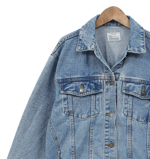 Vintage Damaged Loose Fit Denim Jacket