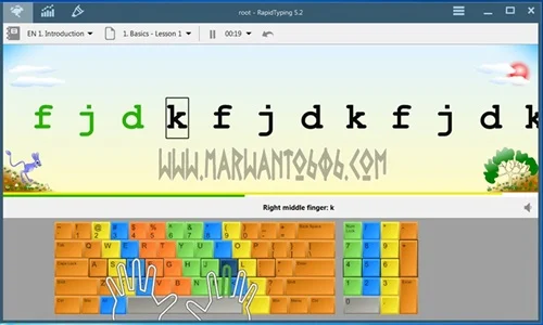 Cara Mengetik 10 Jari keyboarding RapidTyping