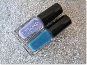 Dos esmaltes de Guylond: lila y azul