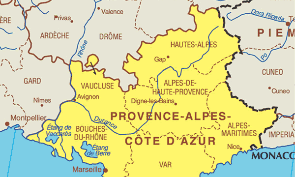 Provence France Map