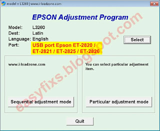 Adjustment Program Epson ET-2820, ET-2821, ET-2825, ET-2826