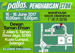 Pallas Warehouse Stock Clearance at Dewan Taman Ehsan Kuala Lumpur (16 June - 18 June 2017)