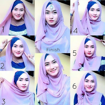 tutorial hijab glamour untuk pesta resepsi