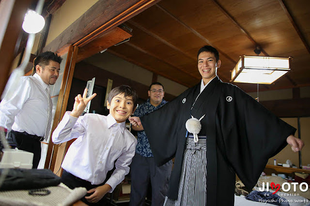 自宅でのお支度と大神神社での挙式撮影