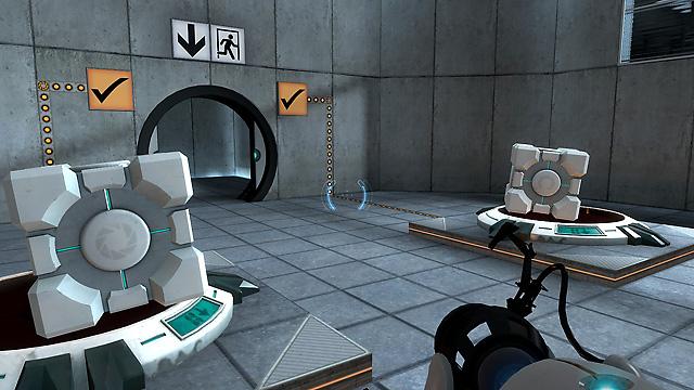 portal 2 atlas and p body wallpaper. portal 2 glados wallpaper.