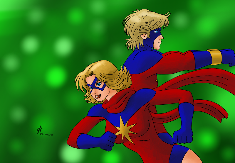 Captain Marvel and Ms. Marvel