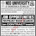 NED University of Engineering and Technology Management Posts Karachi 2021