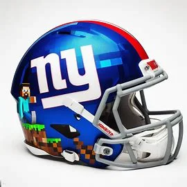 New York Giants Minecraft Concept Helmet