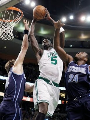  NBA Regular Season: Kevin Garnett Dunks On Kyrylo Fesenko & Paul Millsap