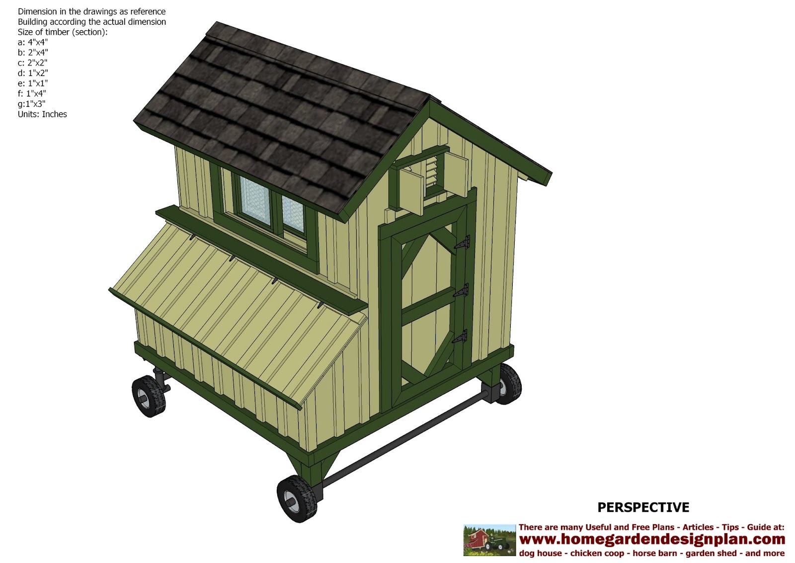 T200 - Chicken Coop Tractor Plans - Free Chicken Coop Plans - How To ...