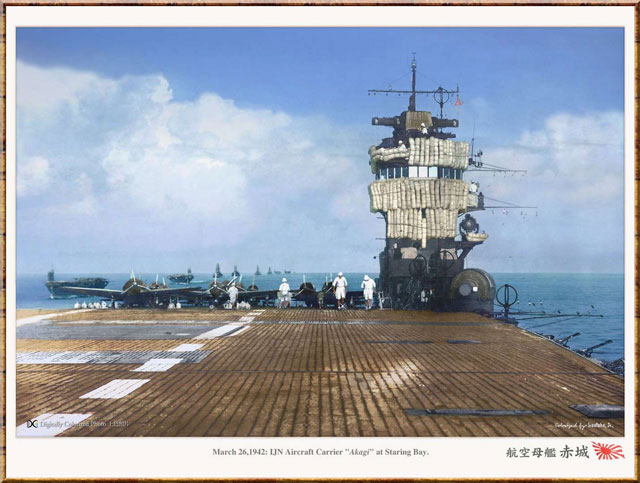 Japanese aircraft carrier Akagi, 26 March 1942 worldwartwo.filminspector.com