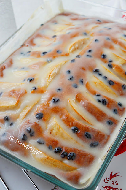 Christmas Apple Cake with Yogurt Glaze