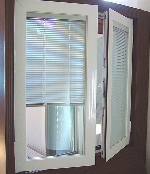 French Doors with Built In Blinds Between the Glass