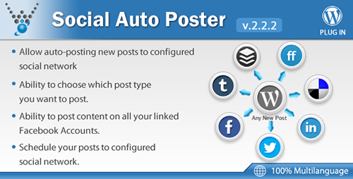 Download Social Auto Poster v2.2.2 Wordpress Plugin Free