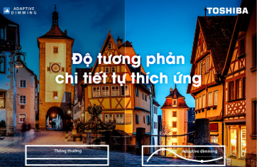 4Công nghệ Adaptive Dimming Adaptive Dimming chia khung hình thành nhiều vùng nhỏ giúp tivi phân tích toàn diện một cách tự động. Từ đó áp dụng lên thuật toán để điều chỉnh tăng sáng hoặc giảm tối cho từng khu vực hình nhỏ. Những mảng màu sáng tối sẽ hiển thị rõ ràng hơn, màu sáng sẽ tươi sáng hơn, màu tối sẽ sâu hơn. Người xem có thể cảm nhận chi tiết về sự tương phản trong hình ảnh một cách đầy chân thực.