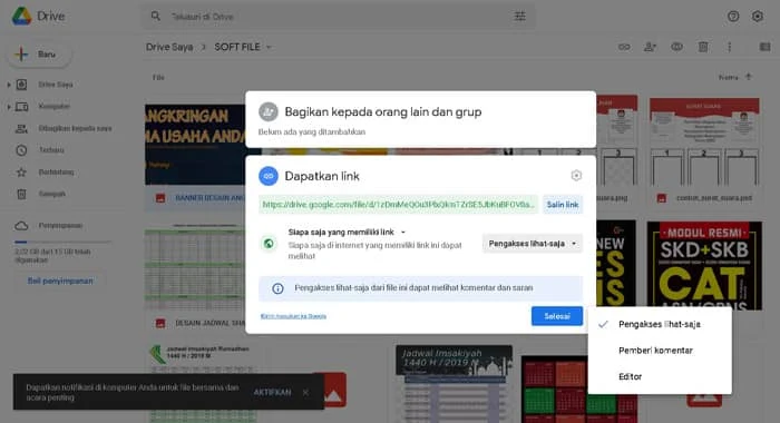 cara membuat link google drive