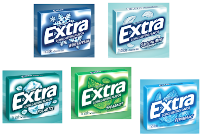 extra gum minty flavors