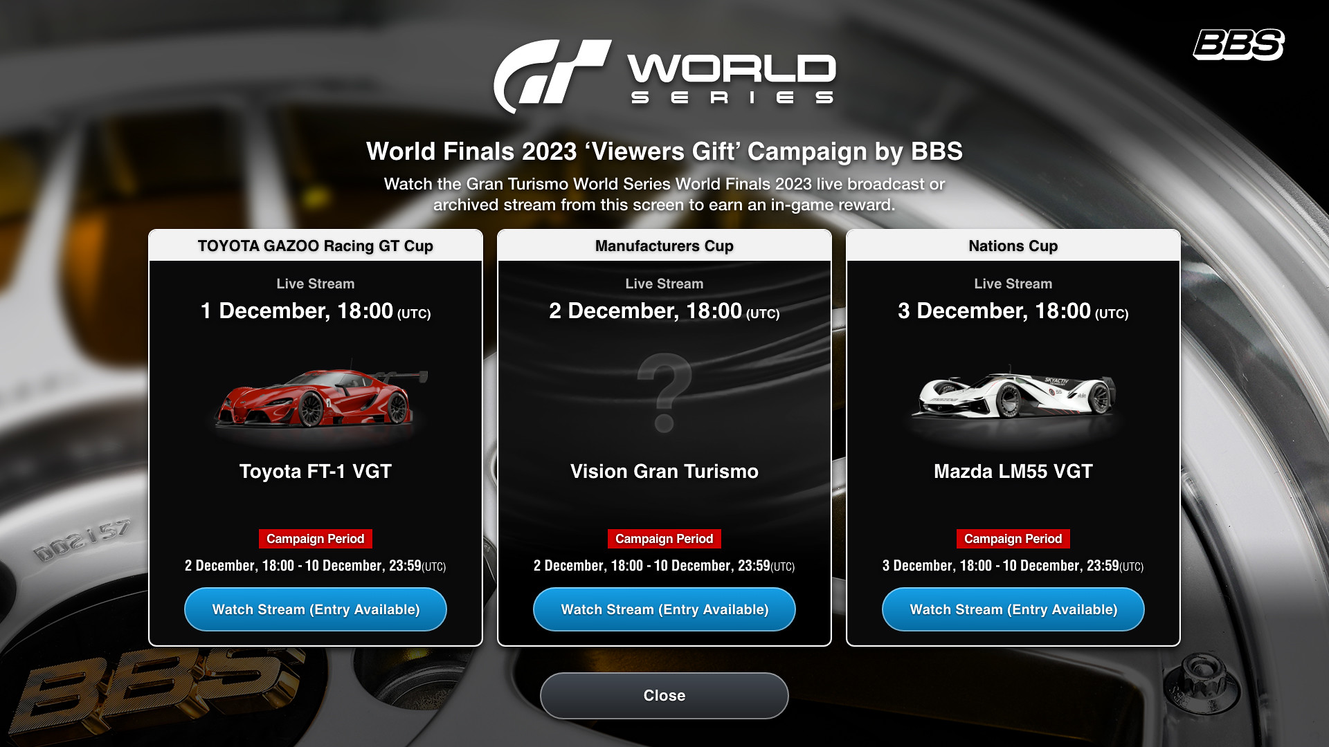 Gran Turismo 7: GT World Series Finals 2023